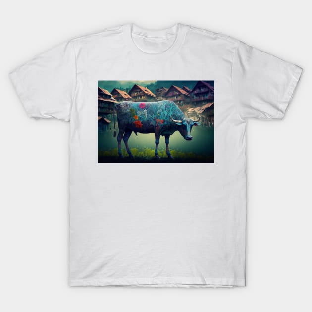 Folkart MooMoo T-Shirt by DM